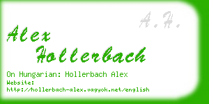 alex hollerbach business card